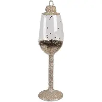 Clayre & Eef Kersthanger 14 cm Goudkleurig Glas Kerstboomversiering Goudkleurig Kerstboomversiering