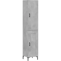 vidaXL Hoge kast 34,5x34x180 cm bewerkt hout betongrijs