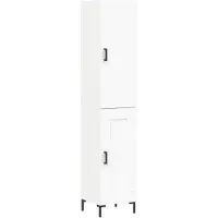 vidaXL Hoge kast 34,5x34x180 cm bewerkt hout wit
