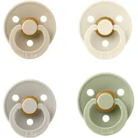 BIBS fopspeen 6-18 maand set 4 stuks Ivory,Vanilla,Sand en Sage maat 2