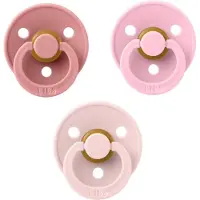 BIBS fopspeen 6-18 maand set 3 stuks Dusty Pink,Blossom en Baby Pink maat 2