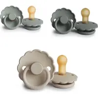 Frigg DAISY Fopspeen set 3 stuks Sage,french Gray en Sandstone 6-18 maand