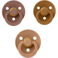 BIBS fopspeen 0-6 maand set 3 stuks Pumpkin,Caramel en Woodchuck maat 1
