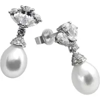 Diamonfire Zilveren Oorhangers Bridal zirkonia Parel Vintage 808.0147.00