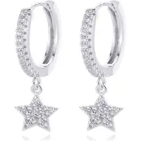 LGT JWLS Oorringen met Ster Hanger - Star Silver