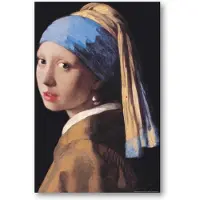 POsterpoint Meisje van Vermeer poster - kunst - Meisje met de Parel - Johannes Vermeer - Delft - Large - luxe uitvoering - 70 x 100 cm