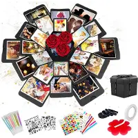 Awemoz Explosion Box - Foto box - Mystery Box - Unieke Geschenkdoos - Explosie box - Foto Doos - Knutselen - Incl. Kleuren Pennen en Stickervellen