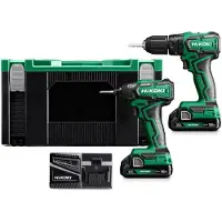HiKOKI KC18DDWGZ Accu Combiset Klop-boor-schroefmachine DV18DD + Slagschroevendraaier WH18DD (gereedschapset)