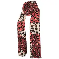 Sarlini Langwerpige Woven Sjaal Leopard Multi Terra Cotta