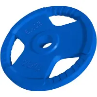 Gorilla Sports Olympische halterschijf 20 kg gripper gietijzer rubber coating - 50/51 mm