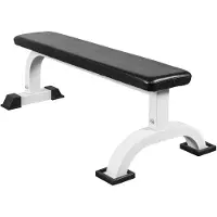 Gorilla Sports Vlakke fitnessbank wit