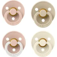 BIBS fopspeen 0-6 maand set 4 stuks Blush,Vanilla,Ivory en Blush Glow maat 1