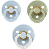 BIBS fopspeen 0-6 maand set 3 stuks Sage,Baby Blue en Baby Blue Glow maat 1