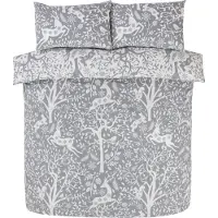 Finest Homeware dekbedovertrek Tatton - polykatoen - grijs - Lits-jumeaux (230x220 + 2st. 50x75 cm)