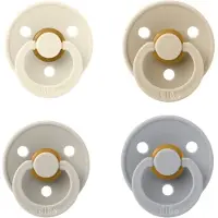 BIBS fopspeen 18+ maanden set 4 stuks Ivory, Vanilla, Sand en Cloud maat 3.