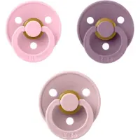 BIBS fopspeen 0-6 maand set 3 stuks Fossil Grey, Baby Pink en Blush maat 1