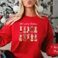 B&C Foute kersttrui - Dames - rood - maat XXXL