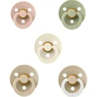 BIBS fopspenen 18+ maand set 5 stuks Blush,Ivory,Sage,Vanilla en Night Glow Vanilla maat 3