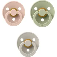 BIBS fopspeen 6-18 maand set 3 stuks Sage,Blush en Sand maat 2