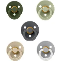 BIBS fopspenen 18+ maand set 5 stuks Hunter Green,Sage,cloud,Vanilla en Night Glow Cloud maat 3
