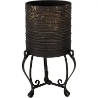 Clayre & Eef Bloempot Ø 29x53 cm goudkleurig ijzer bloempot op poten