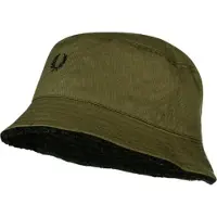 Fred perry Reversible bucket hoed van teddy - Zwart/ Groen - Maat L