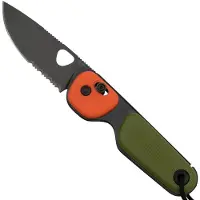 The James Brand The Redstone - OD Green / Orange / Black / PP / Serrated vouwmes
