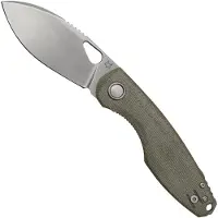 Fox knives Chilin FX-530-MOD Stonewashed M398, OD Green Micarta zakmes, Jesper Voxnaes design