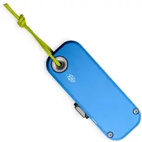 The James Brand The Palmer, Cerulean Aluminum, Yellow Lanyard KN121181-00 utility mes