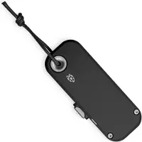 The James Brand The Palmer, Black Aluminum, Black Lanyard KN121100-00 utility mes