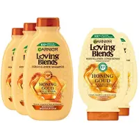 Garnier Loving Blends Honing Goud - Shampoo 3x 300 ml & Conditioner 2x 250 ml – Pakket