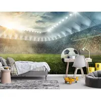 Consalnet Vliesbehang - Fotobehang - Voetbal - Stadion - Voetbalveld - (254 x 184 cm)