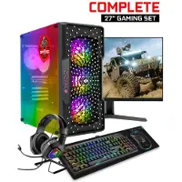Screenon - Gaming Set - X54196 - W2 (GamePC.X54196 + 27 Inch Monitor + Toetsenbord + Muis & Muismat + Headset & Houder)