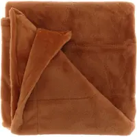 Unique living | plaid klaas 150x200cm leather brown