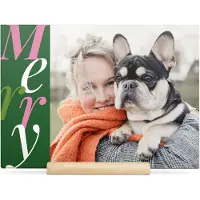 Yoursurprise Gepersonaliseerde houten kerstkaart - Horizontaal