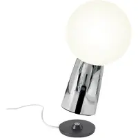 Zafferano Olimpia acculamp binnenfolie zilver Olimpia, dimbaar, chroom / zilver, Woon-/ Eetkamer, Aluminium, Modern