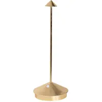 Zafferano Pina Pro LED-tafellamp bladgoud oplaadbaar en dimbaar draadloos