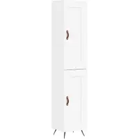 vidaXL Hoge kast 34,5x34x180 cm bewerkt hout wit
