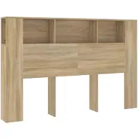 vidaXL Hoofdbordkast 160x18,5x104,5 cm sonoma eikenkleurig