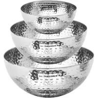 Secret De Gourmet voedsel/serveerschalen set - RVS - D29/D24/D19 cm - Serveerschalen