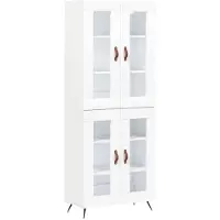 vidaXL Hoge kast 69,5x34x180 cm bewerkt hout wit