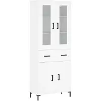 vidaXL Hoge kast 69,5x34x180 cm bewerkt hout wit
