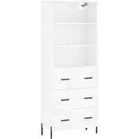 vidaXL Hoge kast 69,5x34x180 cm bewerkt hout wit