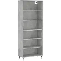 vidaXL Hoge kast 69,5x32,5x180 cm bewerkt hout betongrijs