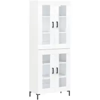 vidaXL Hoge kast 69,5x34x180 cm bewerkt hout wit