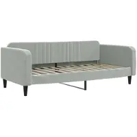 vidaXL Slaapbank 90x200 cm fluweel lichtgrijs