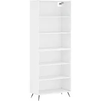 vidaXL Hoge kast 69,5x32,5x180 cm bewerkt hout wit