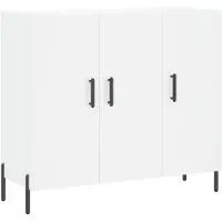 vidaXL Dressoir 90x34x80 cm bewerkt hout wit