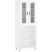 vidaXL Hoge kast 69,5x34x180 cm bewerkt hout wit