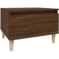 vidaXL Bijzettafel 50x46x35 cm bewerkt hout bruin eikenkleur